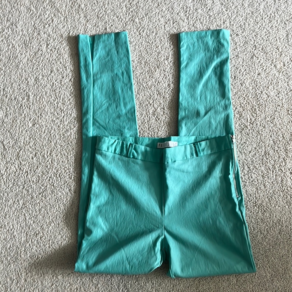 Potter's Pot Blue-Green Tight & Skinny Pleather Vibes Pants Size Medium